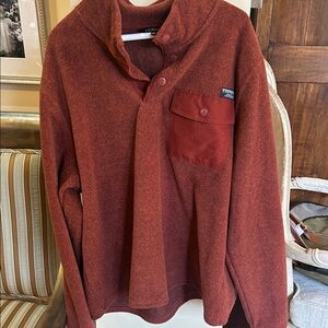 Men's Simply Southern Red fleece  with Button Collar